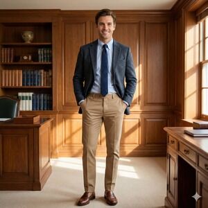 Oscar de la Renta Blazer Mens 46 Gray Wool Cashmere Business Formal Sport‎ Coat